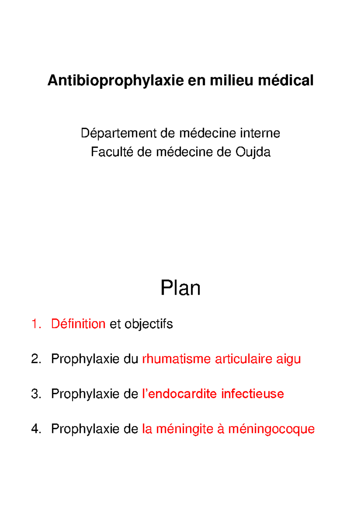 Antibioprophylaxie En Milieu Médical - Antibioprophylaxie En Milieu ...