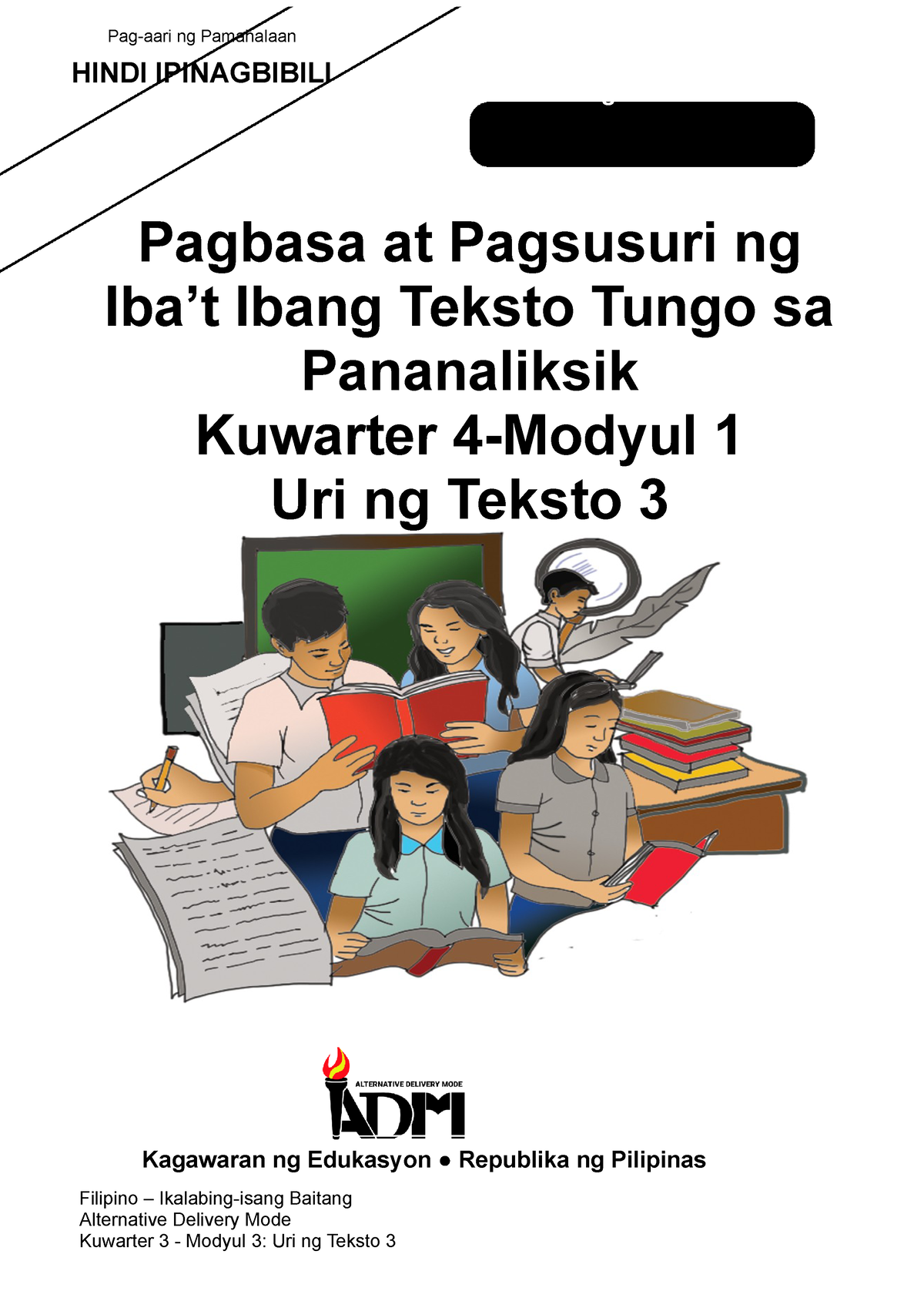 Pagbasa At Pagsulat Ikalwang Kwarter Modyul Kagawaran Ng Edukasyon Republika Ng Pilipinas