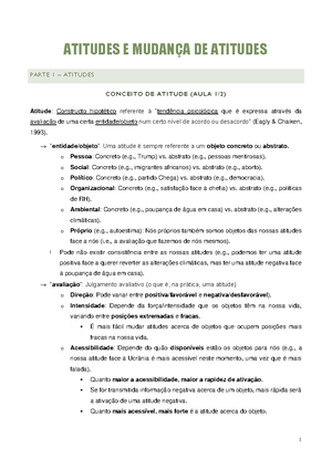 Atitudes e Mudança de Atitudes - Atitudes e Mudança de Atitudes ...