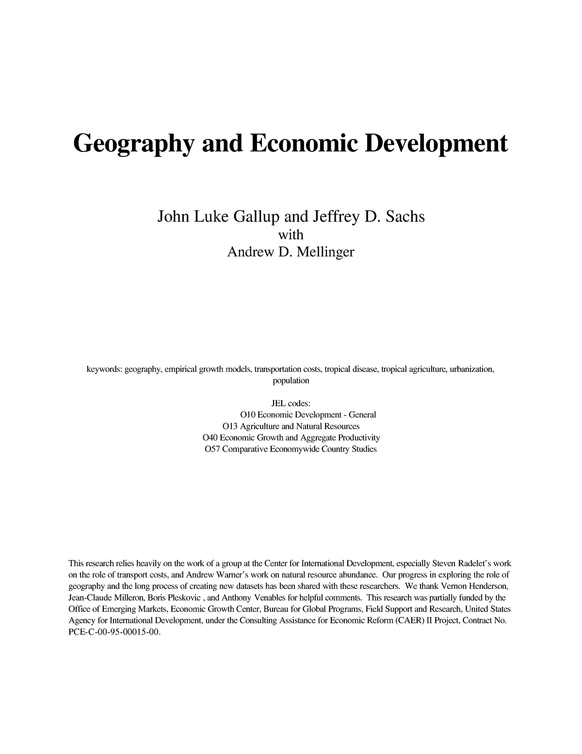 essay on development geography