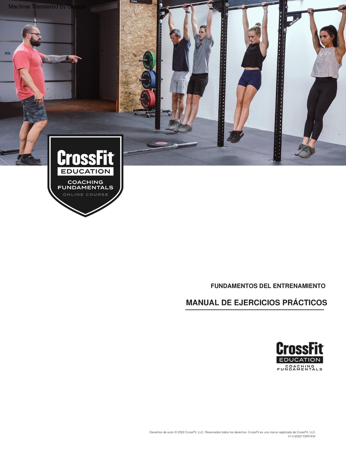 CF FUND Español - Crossfit Level 1 - MANUAL DE EJERCICIOS PRÁCTICOS ...