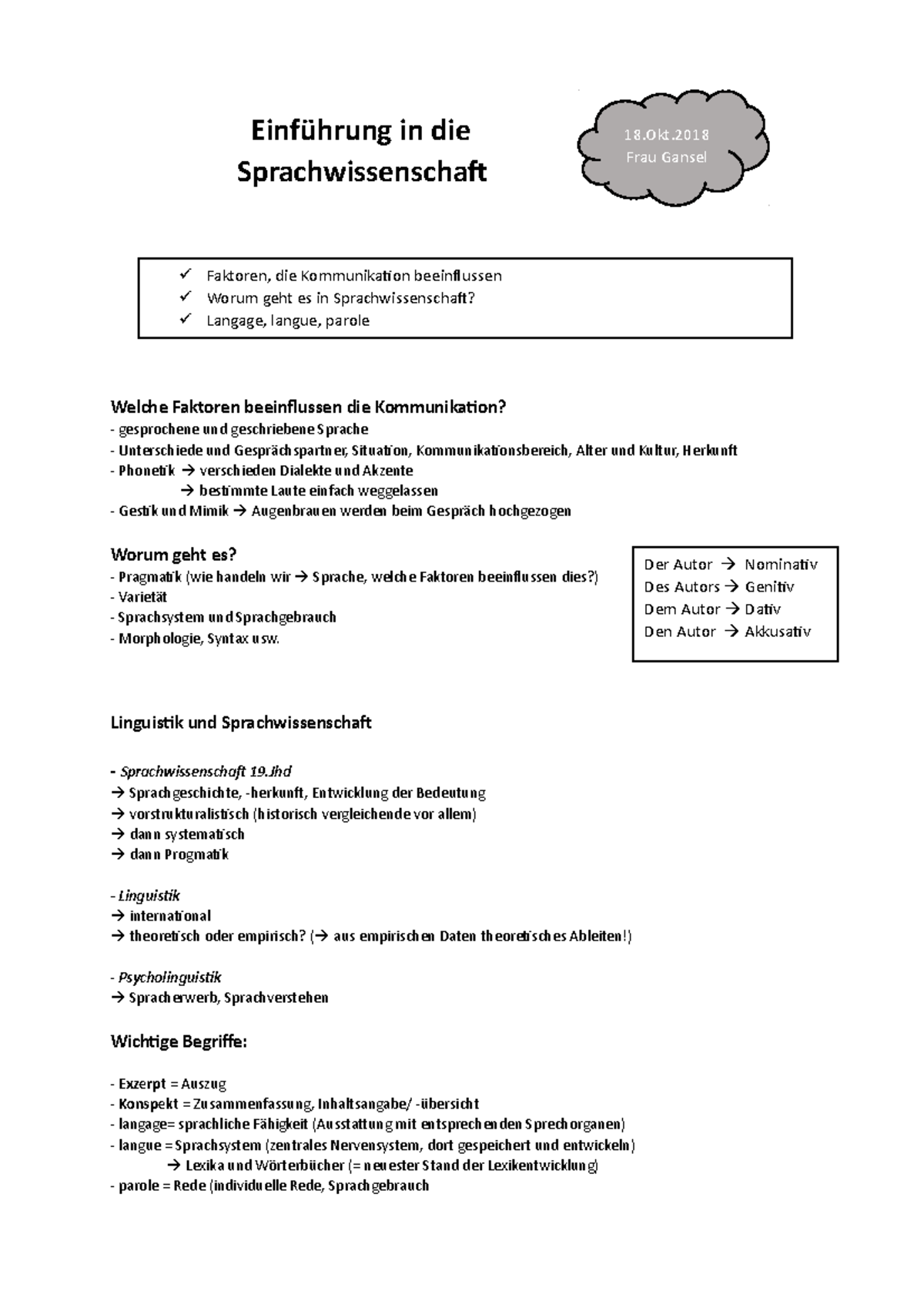 Einführung In Die Sprachwissenschaft Für Kommunikationswissenschaftler ...