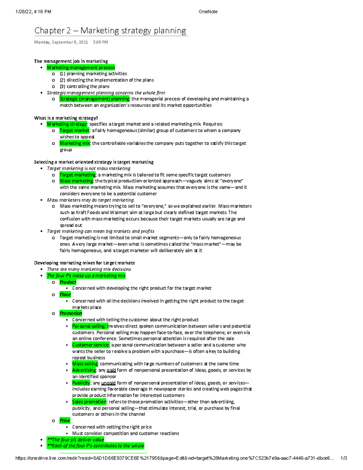 Chapter 2 Marketing Strategy Planning 1 28 22 4 16 Pm Onenote Chapter 2 Marketing Strategy Planning 1 28 22 4 16 Pm Onenote