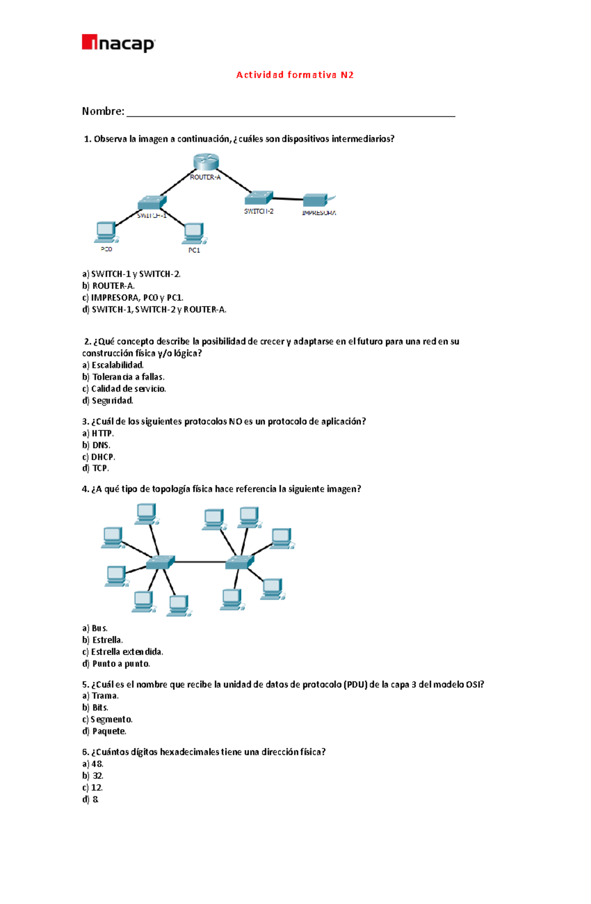 2 Actividad Formativa - Comunicación Y Redes De Datos - Redes Y ...