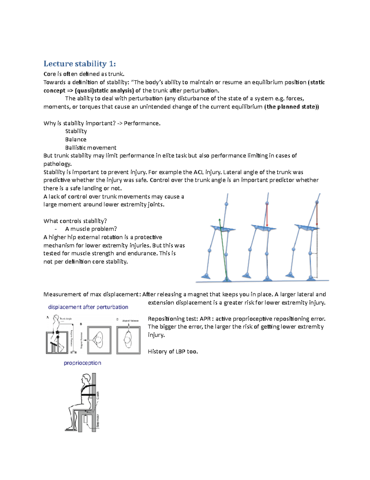 Lecture Stability 1 Lecture stability 1 Core is often defined as