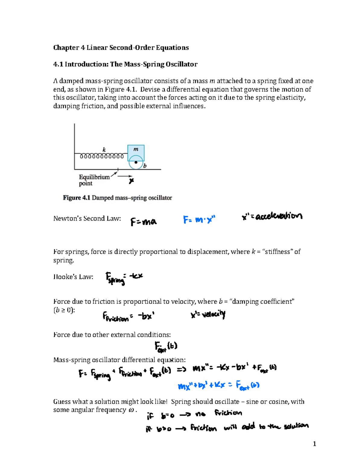 Linear Second Order Equations - 1 Chapter 4 Linear Second-Order ...