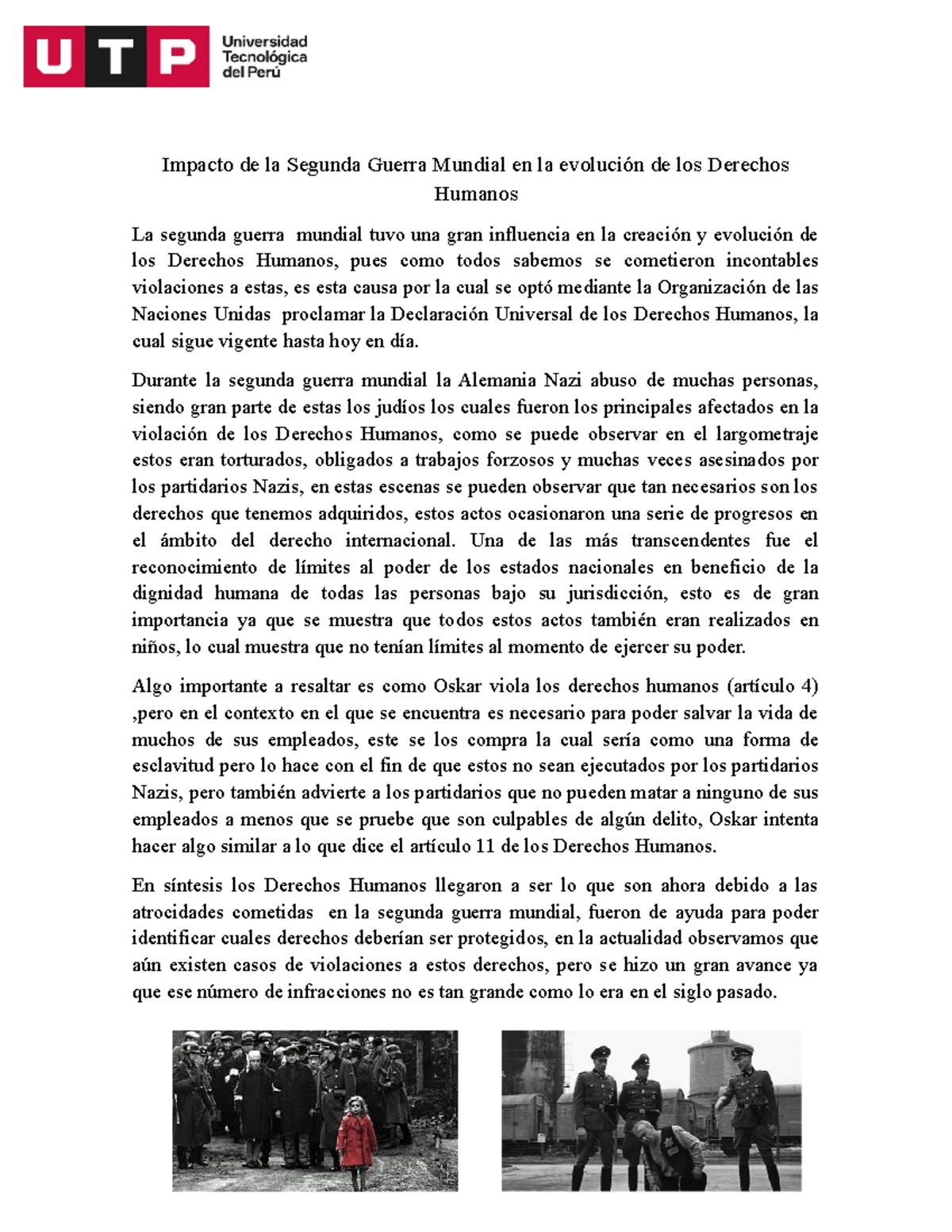 Impacto de la Segunda Guerra Mundial en la evolución de los Derechos ...