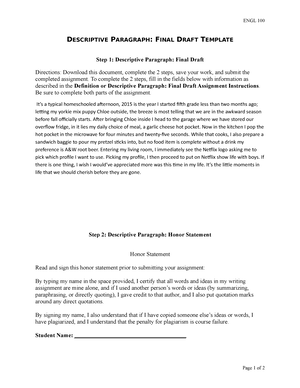 examples of rough drafts for essays