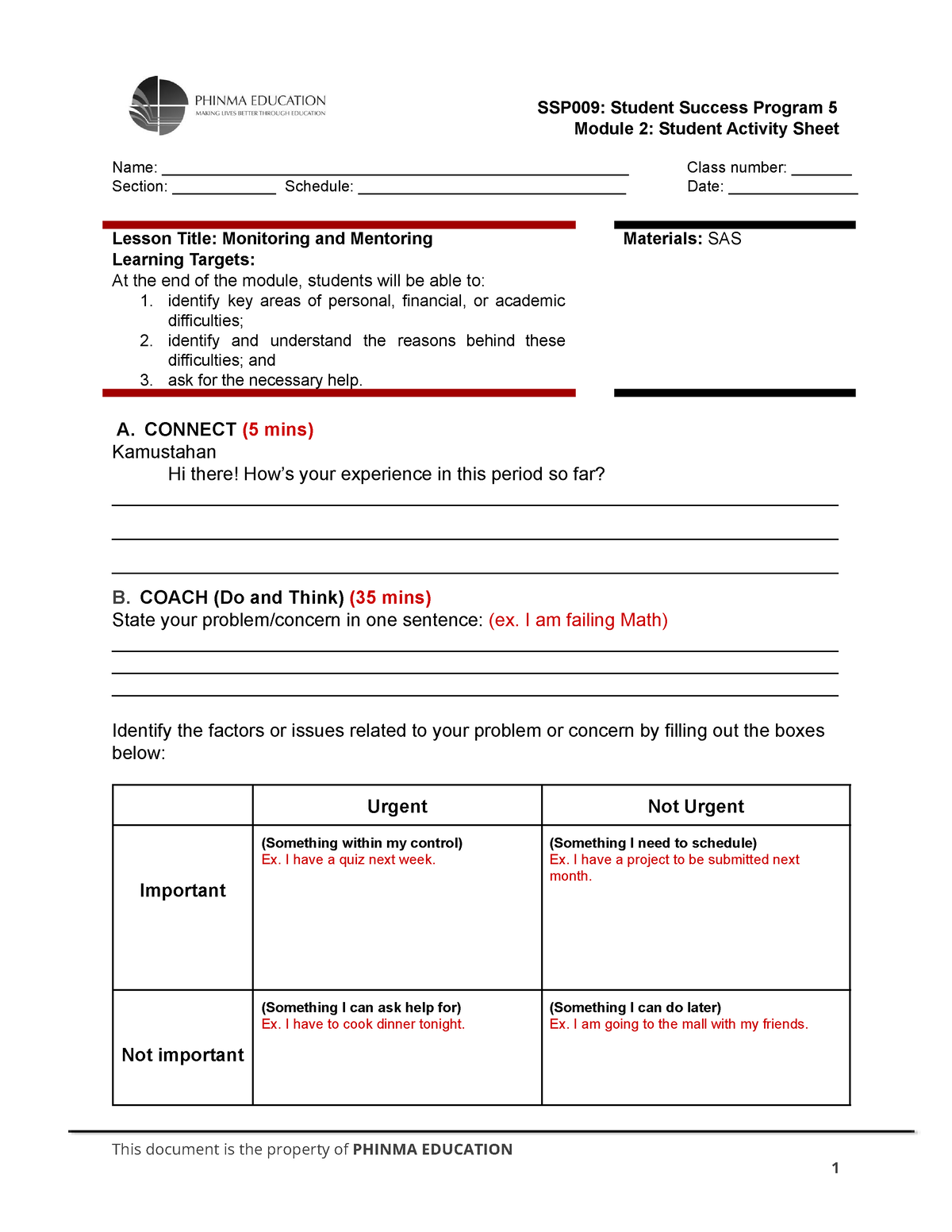 SSP-009 Module-2 Monitoring-and-Mentoring SAS - SSP009: Student Success ...