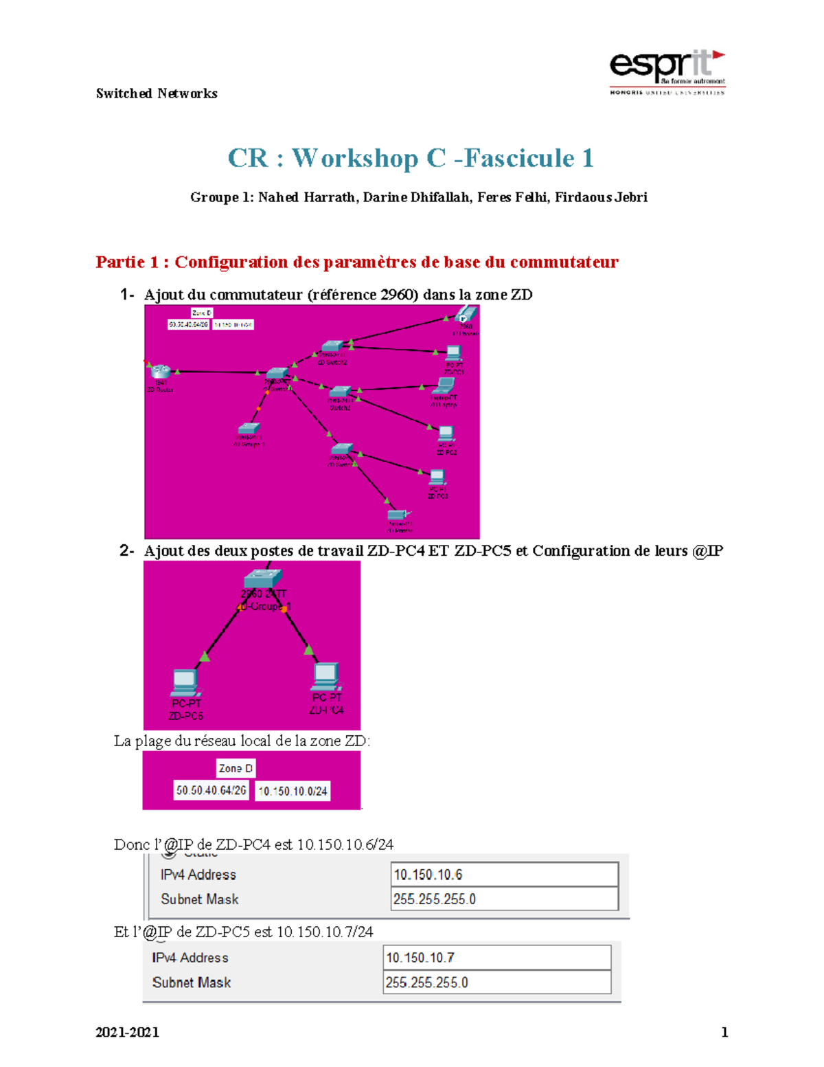 Workshop C Fascicule 1 VF - Switched Networks CR : Workshop C ...