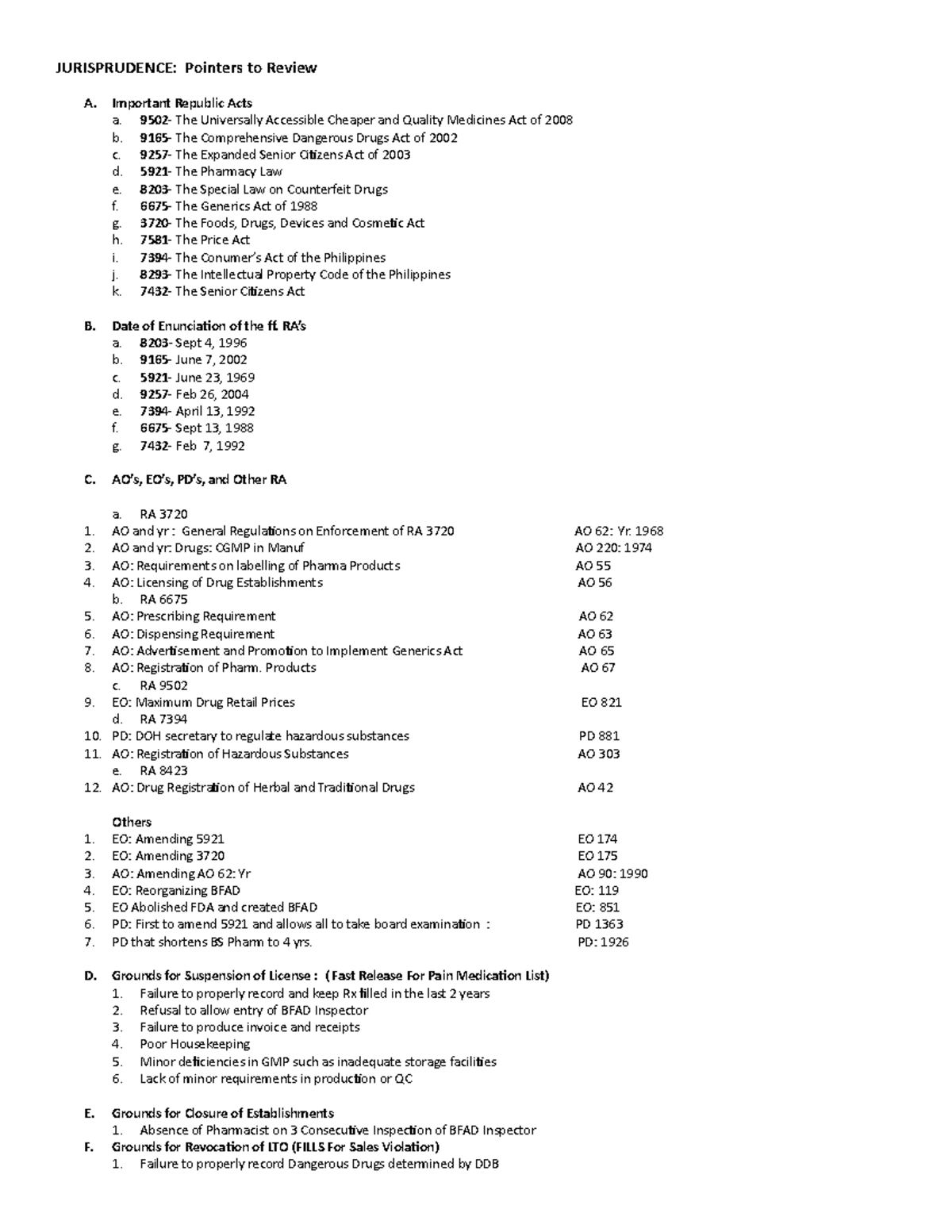 jurisprudence topics for presentation