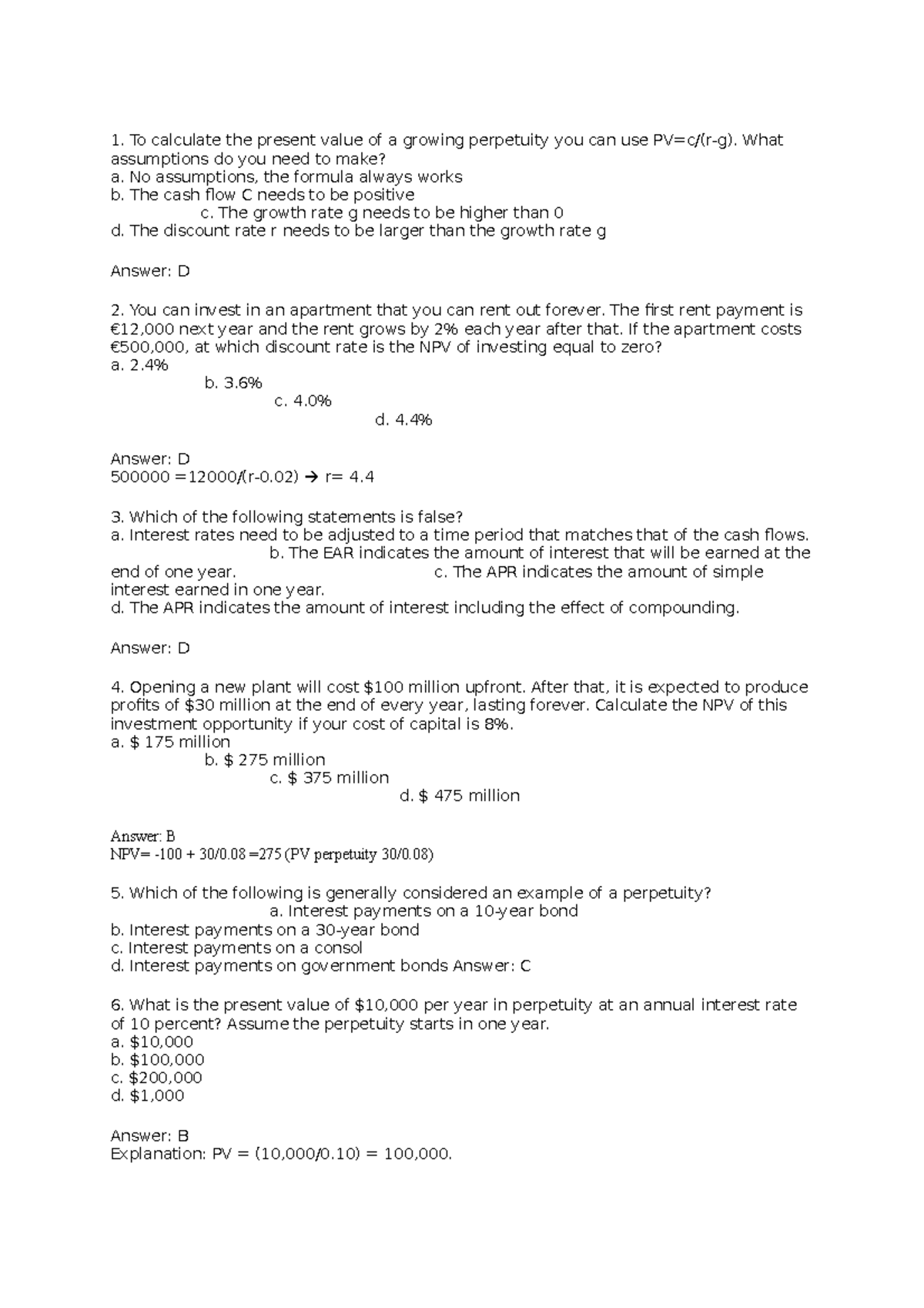 Mentimeter tutorials - To calculate the present value of a growing ...