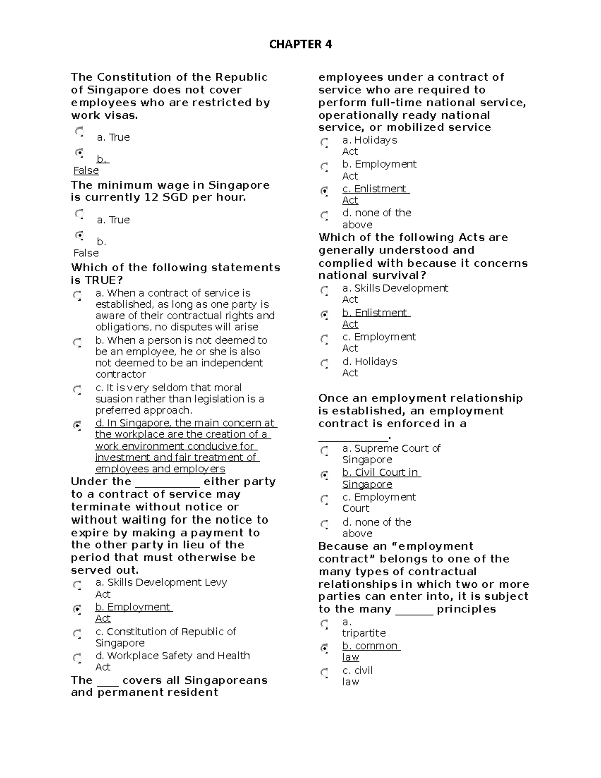 Exam 7 January 2019, questions and answers - CHAPTER 4 The Constitution ...