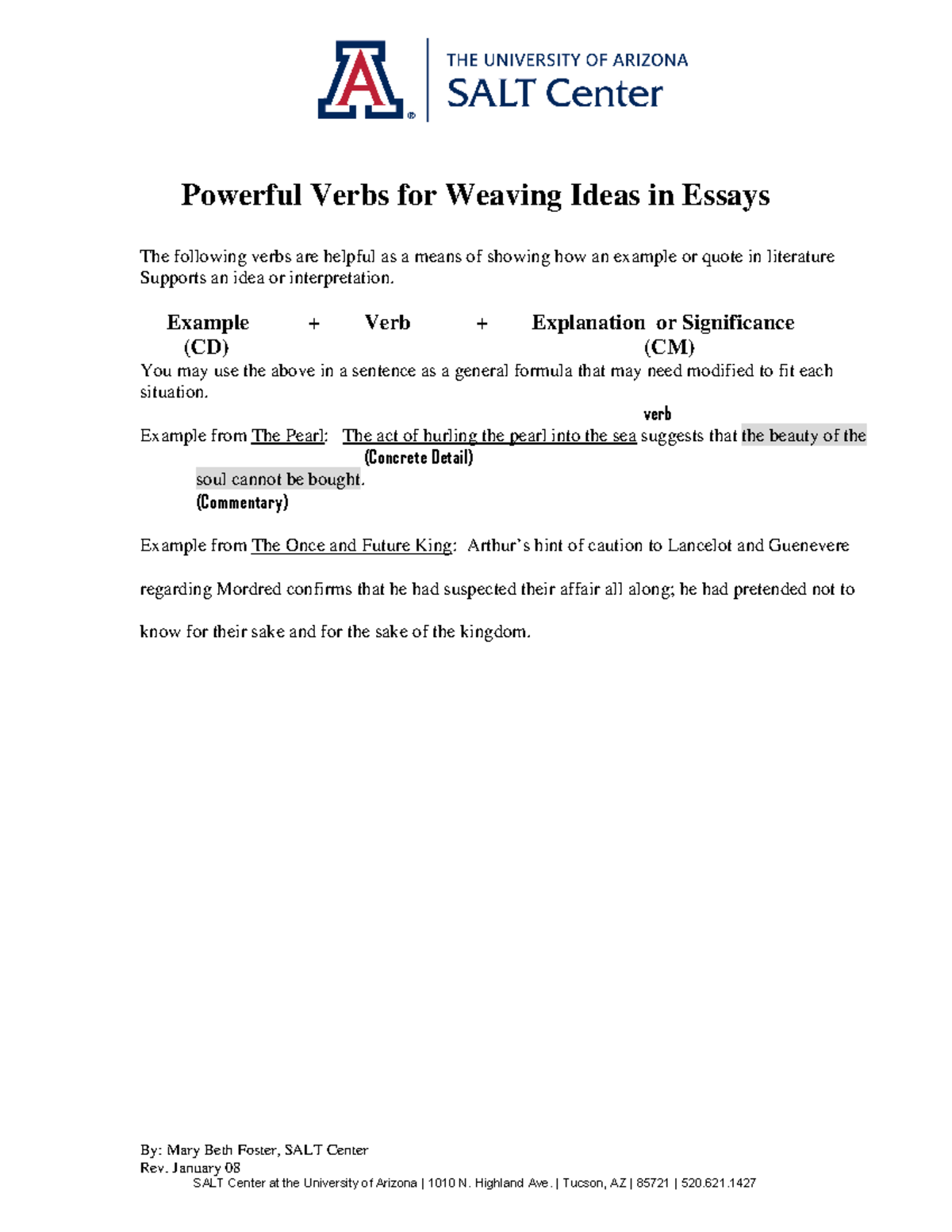 verbs for essays