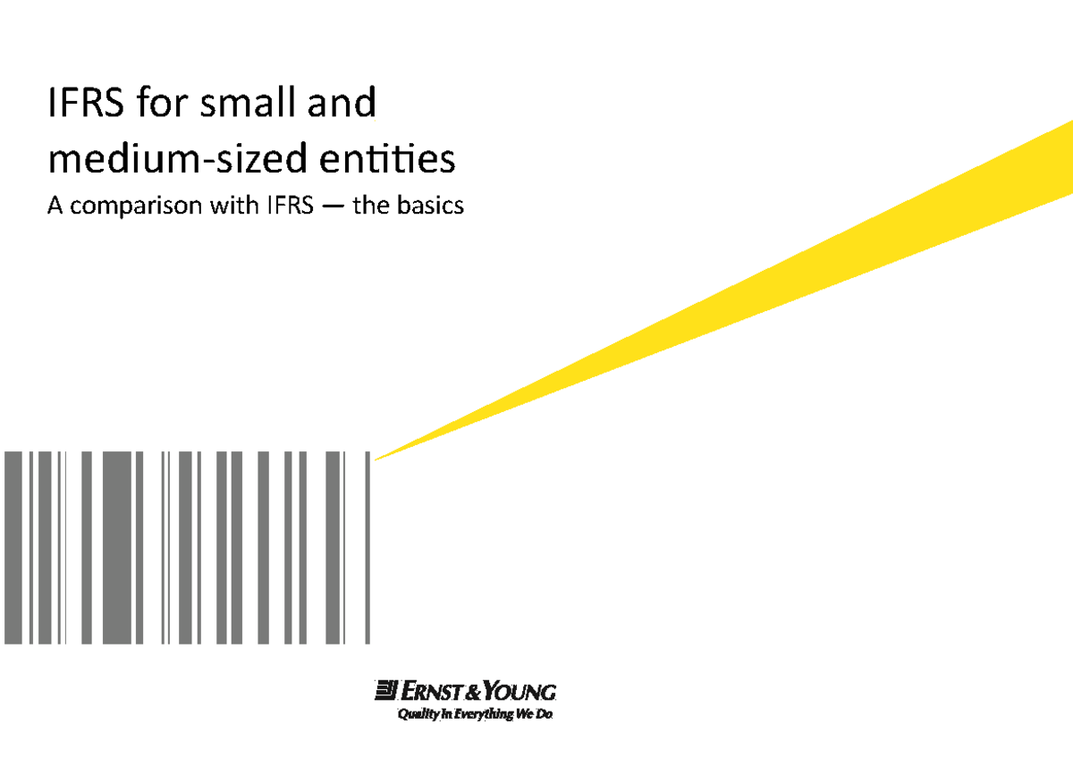 IFRS For SMEs Comparison - IFRS For Small And Medium-sized Entities A ...