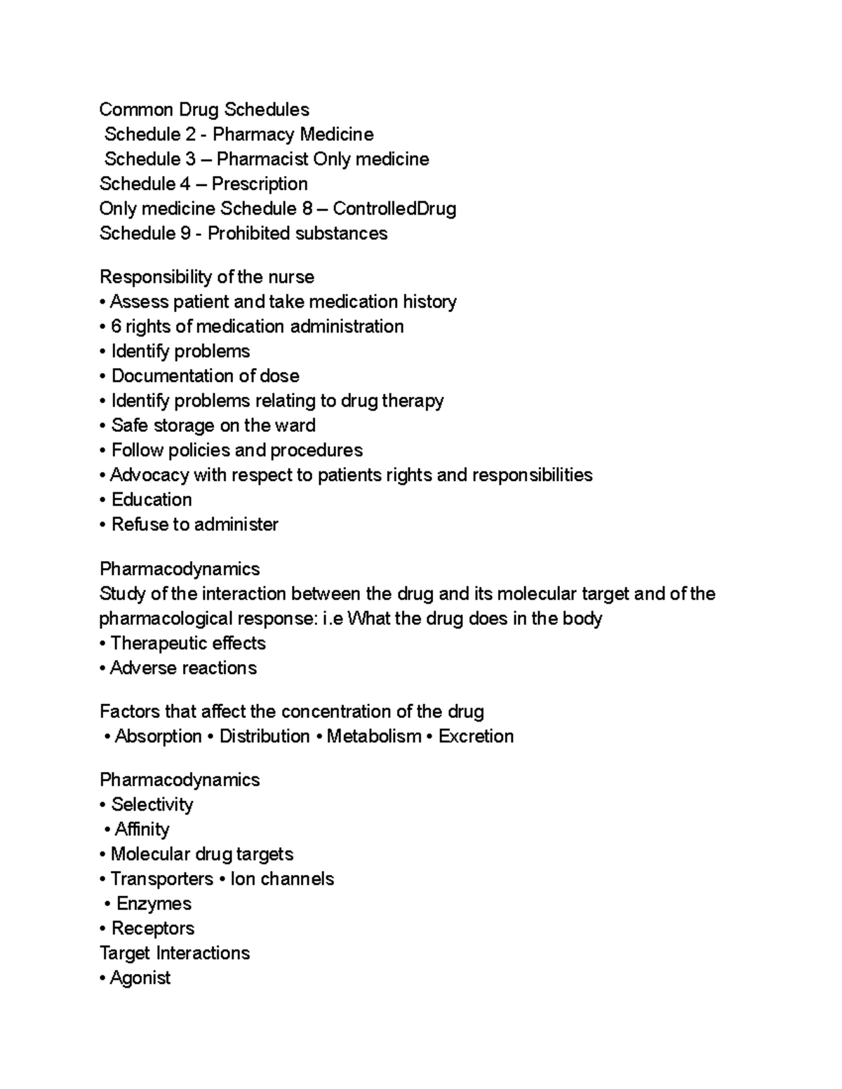 258 - 258 - Common Drug Schedules Schedule 2 - Pharmacy Medicine ...