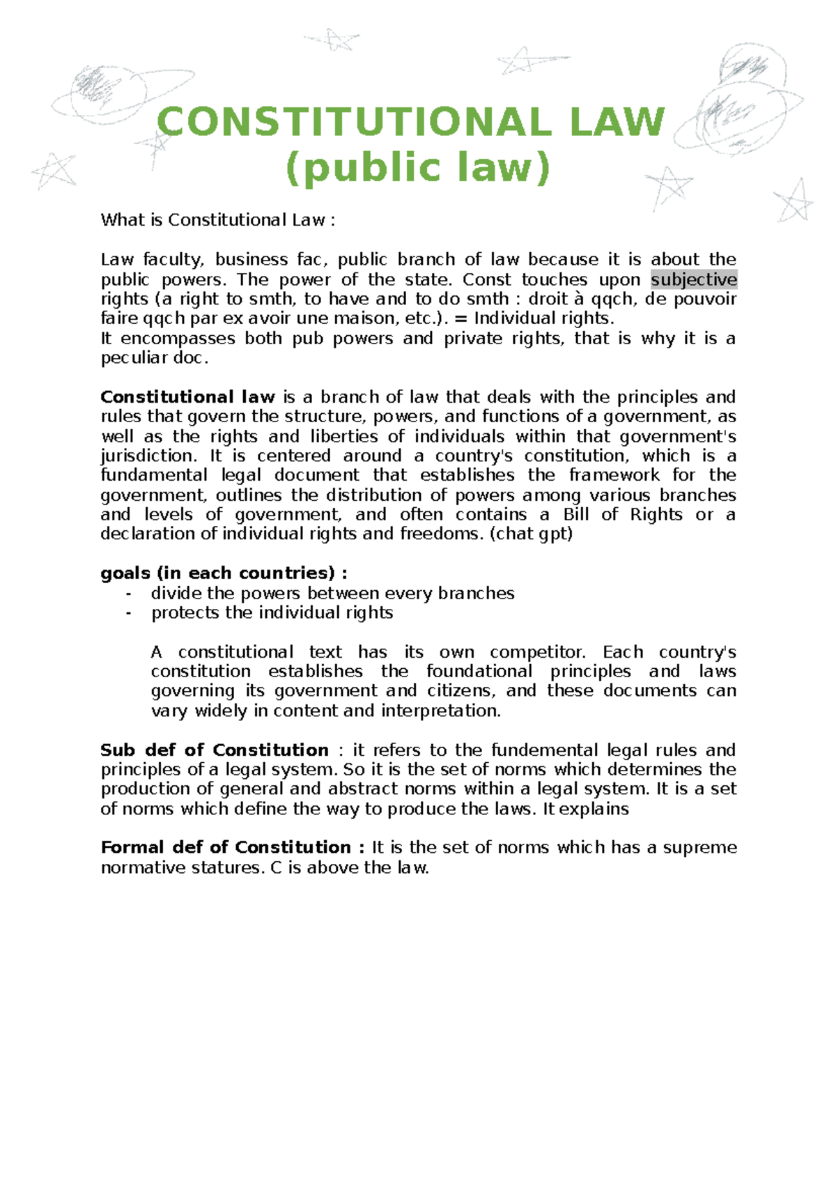 AEI L1 Constitutional LAW Original CONSTITUTIONAL LAW (public law