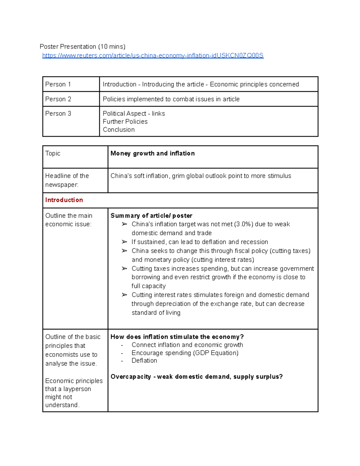 Economic Principles Poster Presentation Full Script - Poster ...