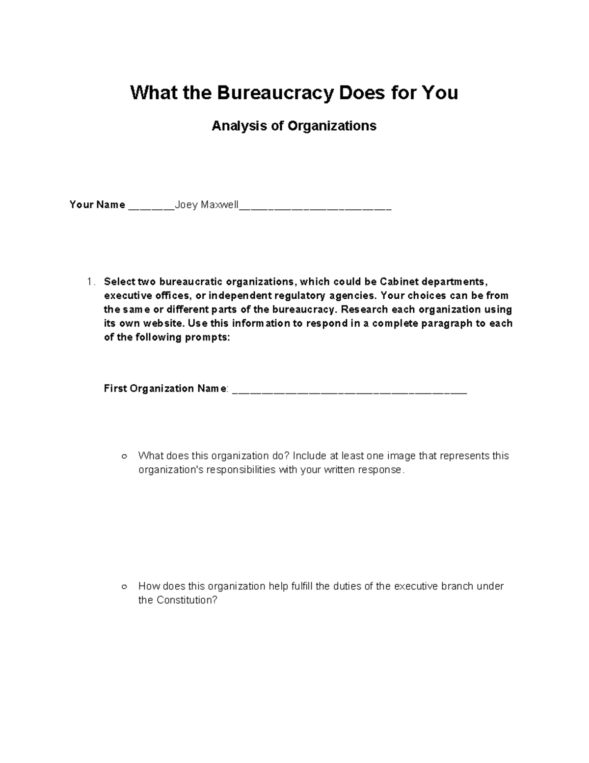 2.04 US GOV V23 Assignment Template - What the Bureaucracy Does for You ...