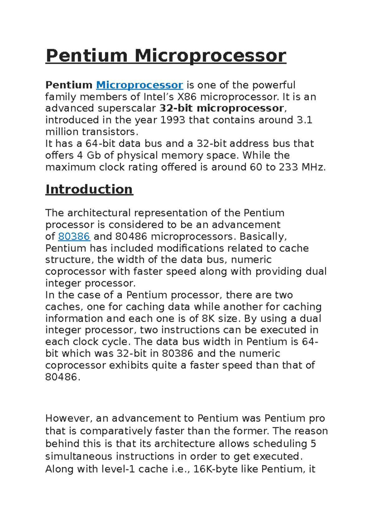 Mm2 - Microprocessors And Microcontrollers Notes - Pentium ...