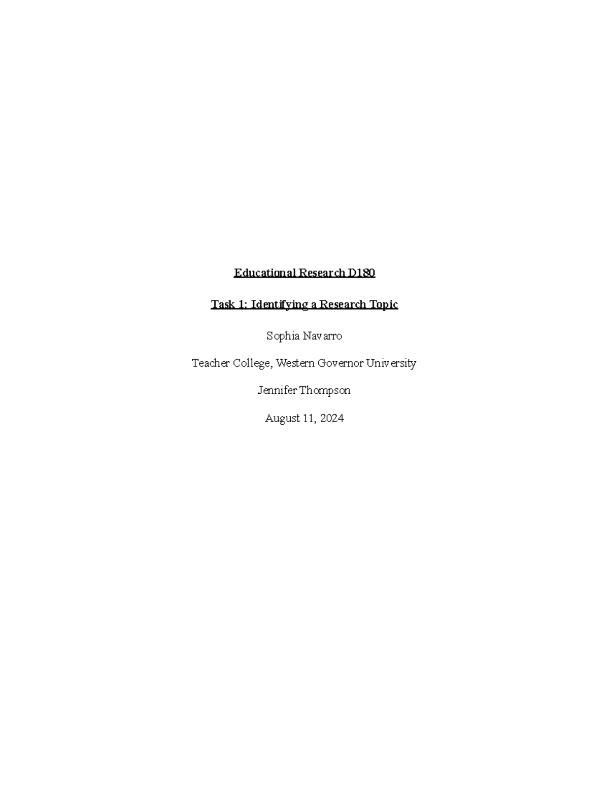 Educational Research D180- Task 1- Passed on 1st attempt - Educational ...