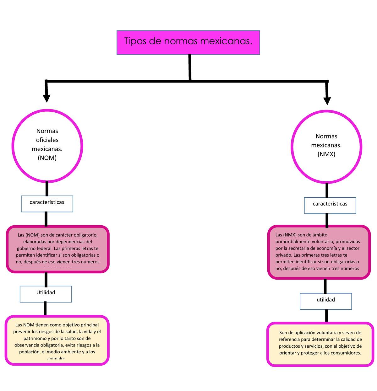 Mapa Conceptual Tipos De Normas Mexicanas Tipos De Normas Mexicanas