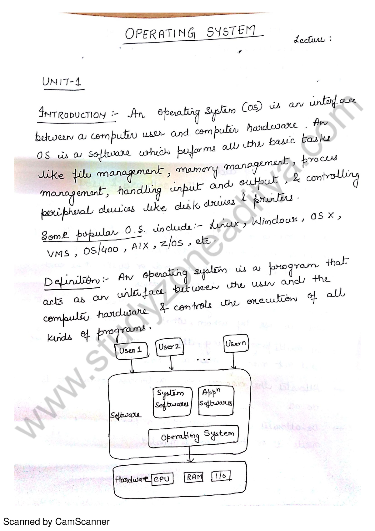 Operating-system-handwritten-notes-all-unit - B.Tech CSE (2nd Year ...