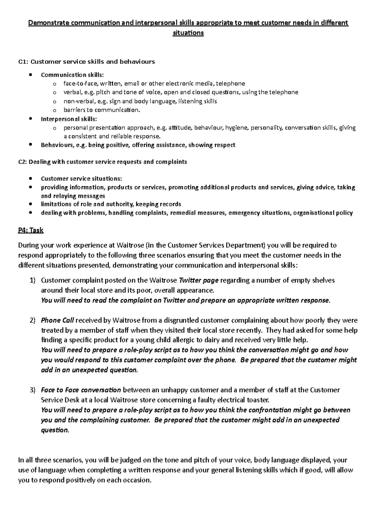Unit 14 guidance sheet assignment 2 - Studocu