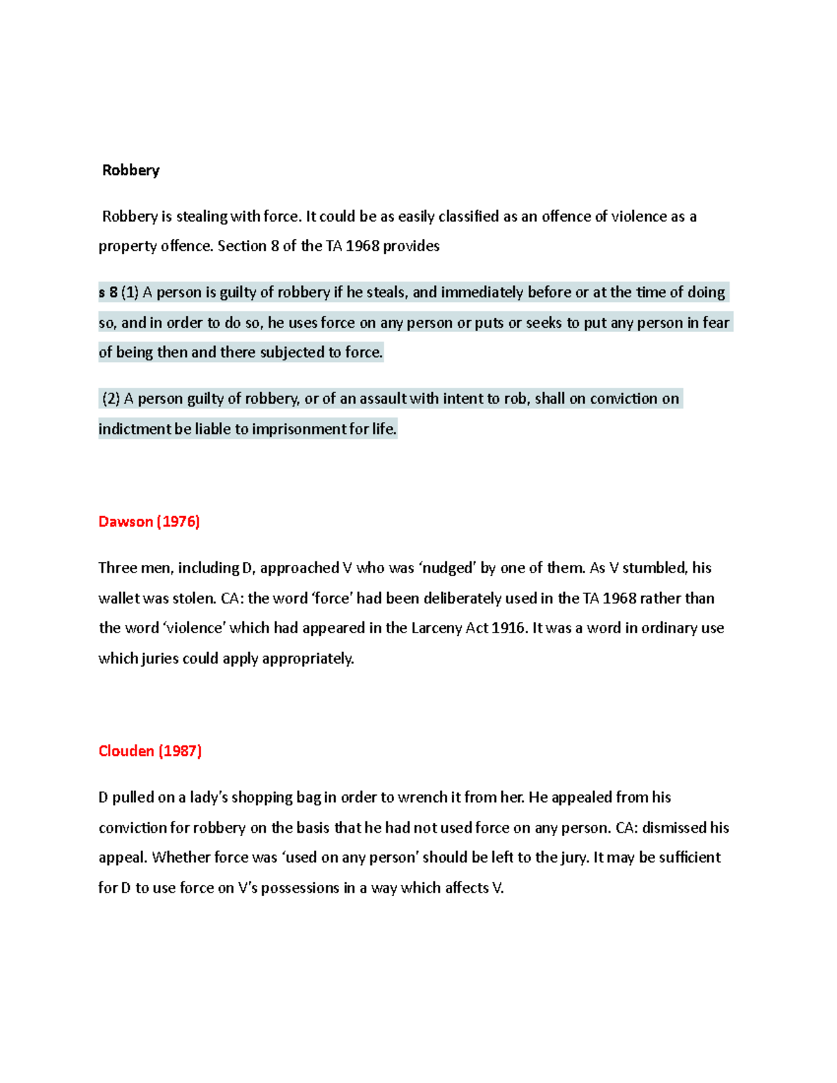 introduction of robbery essay