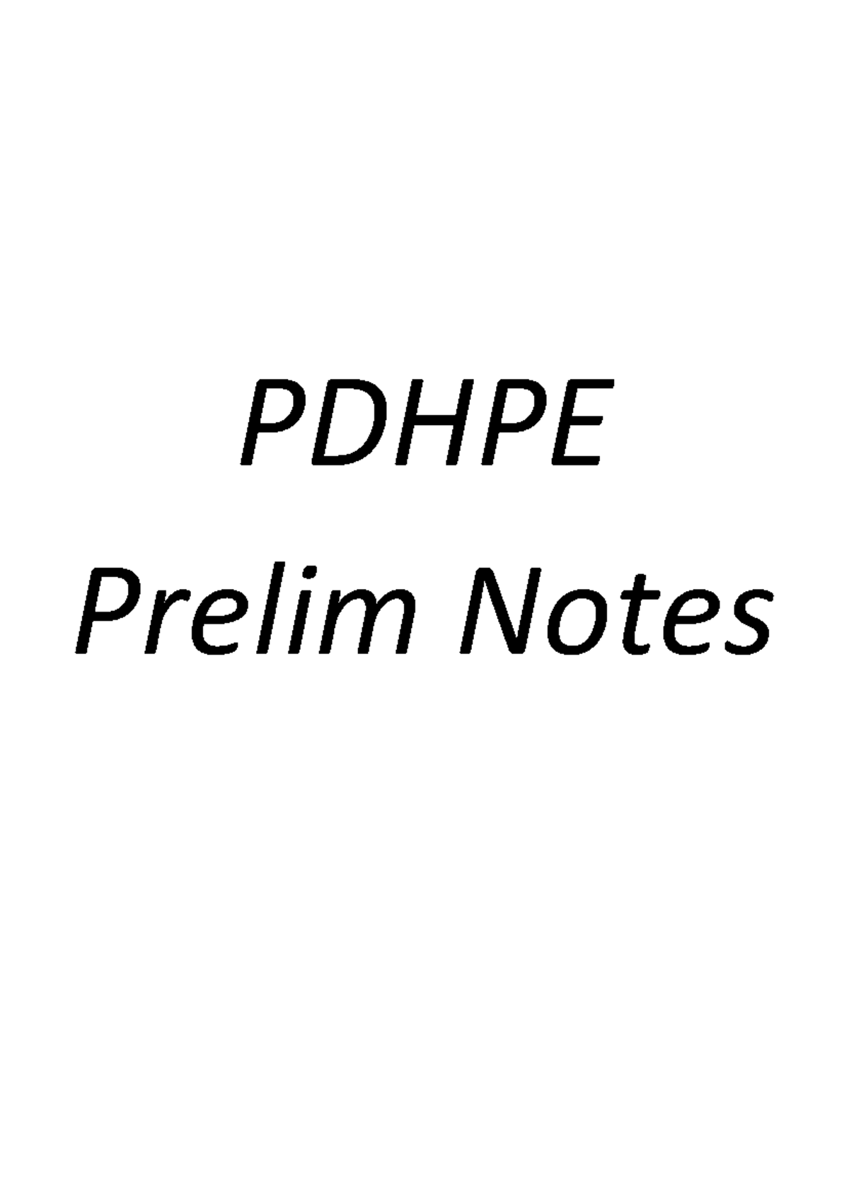 Pdhpe Preliminary Course Full Syllabus Notes - PDHPE Prelim Notes ...