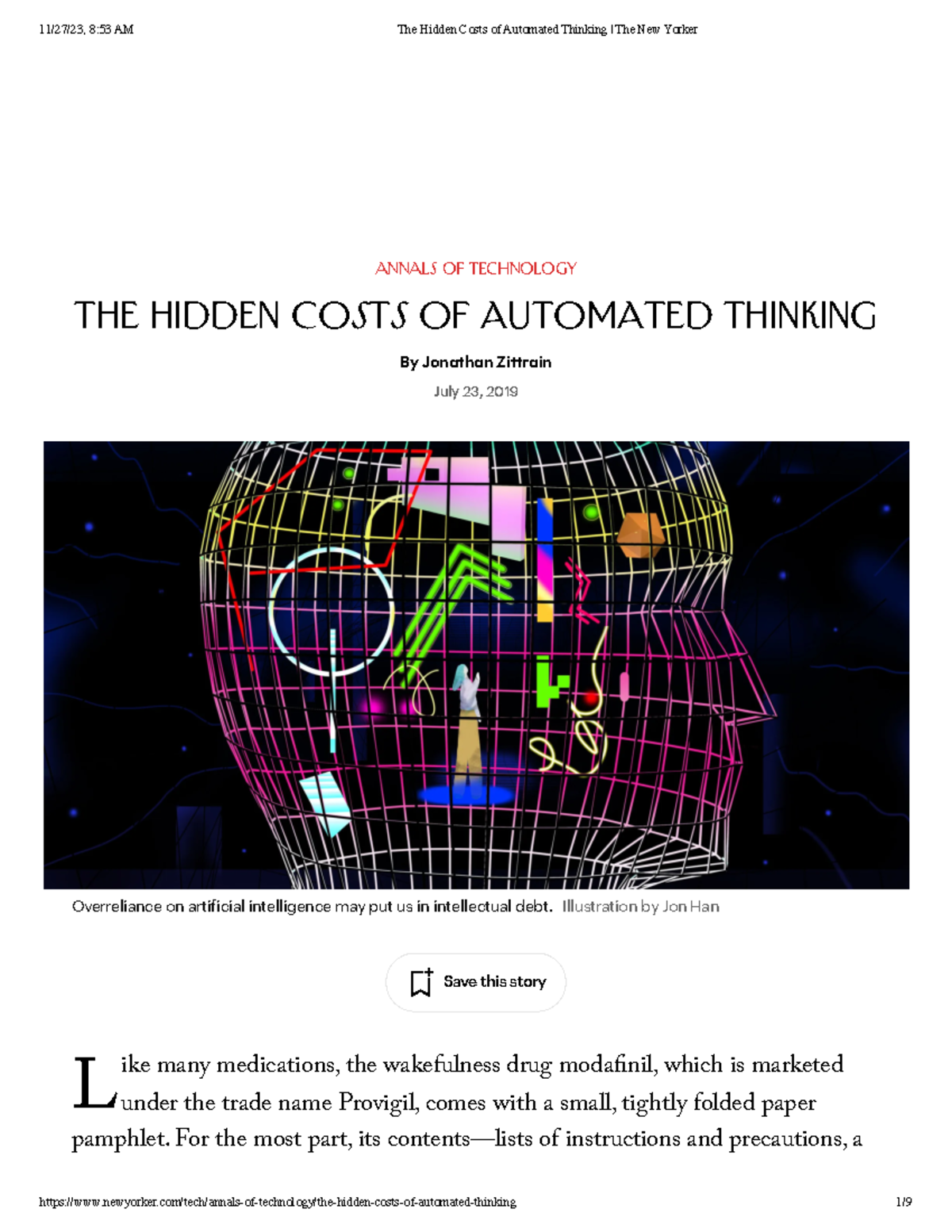 Zittrain-The Hidden Costs of Automated Thinking - L Annals of ...