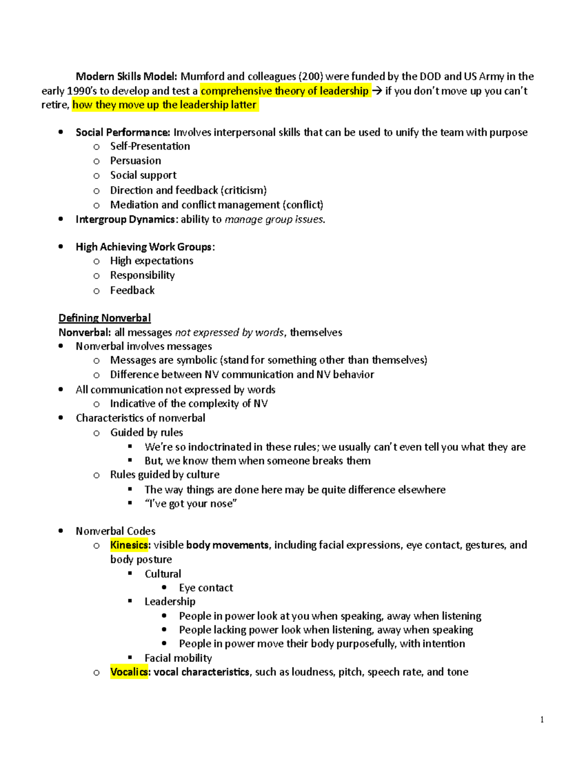 225 1:2 Half Notes - Modern Skills Model: Mumford and colleagues (200 ...