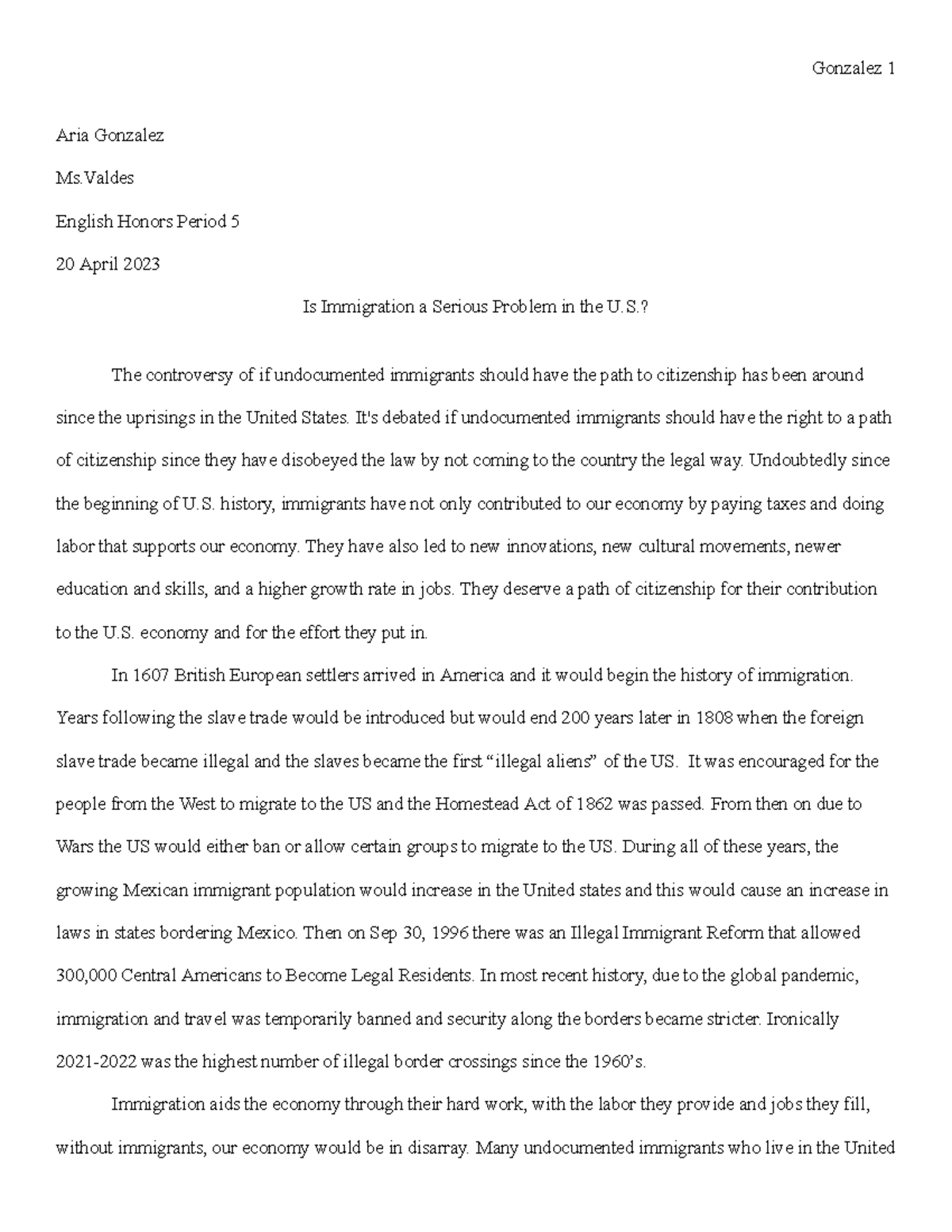 Essay+Immigration+ - Essay you can look at and learn from - Aria ...