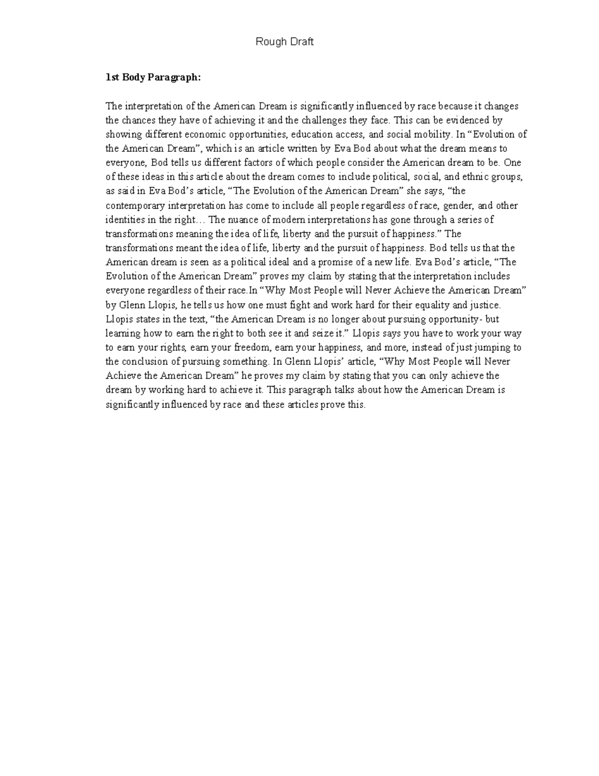 402016 56482803 - nnnnnnnnnnnnnnnnnnnn - Rough Draft 1st Body Paragraph ...