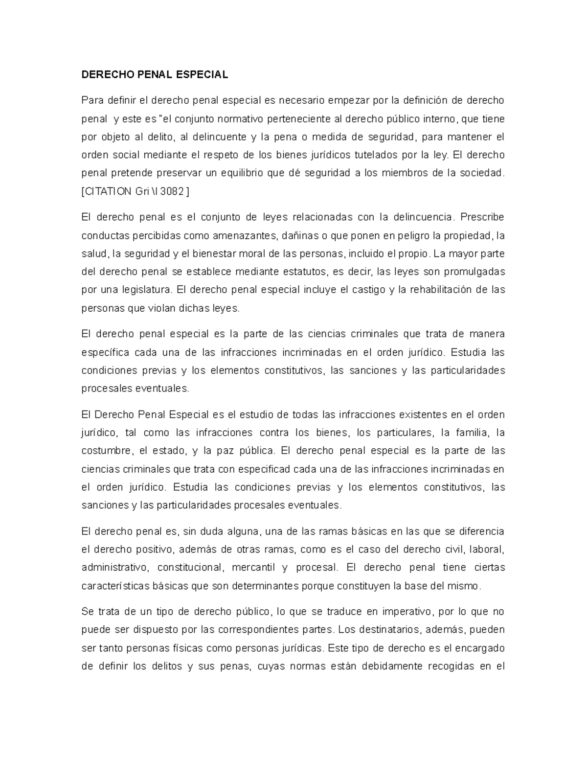 Derecho Penal Especial - DERECHO PENAL ESPECIAL Para definir el derecho ...