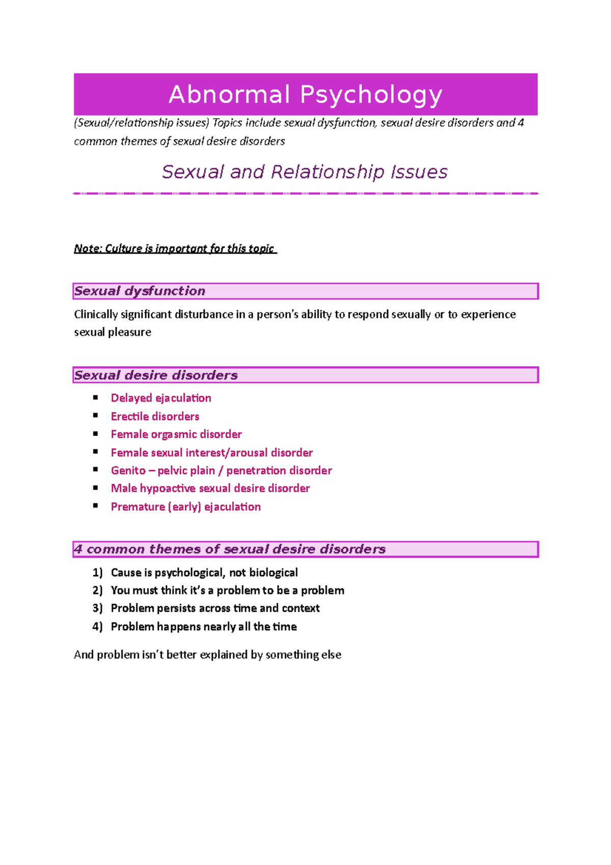 abnormal psychology research topics