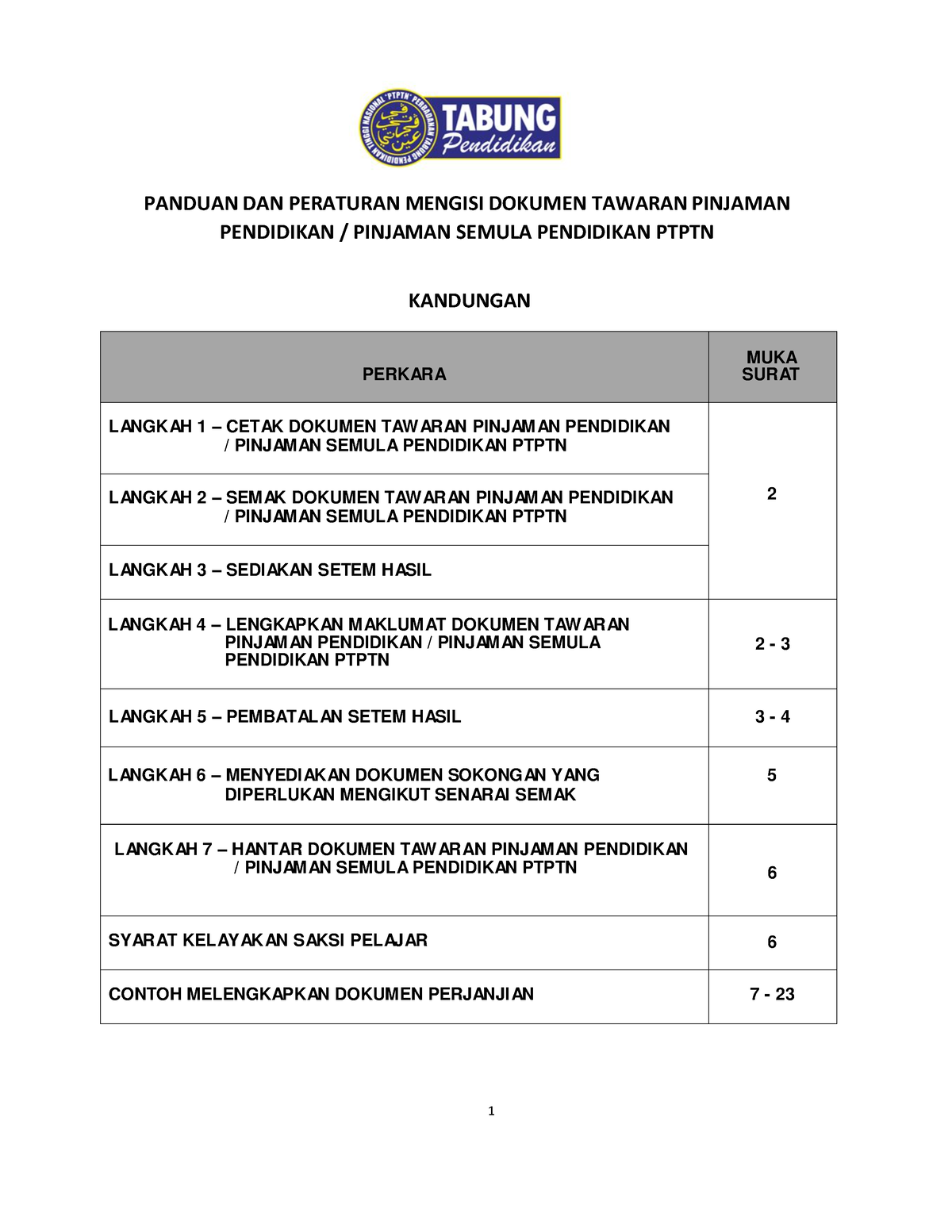 Peraturan AM Mengisi Dokumen Perjanjian - PANDUAN DAN PERATURAN MENGISI ...