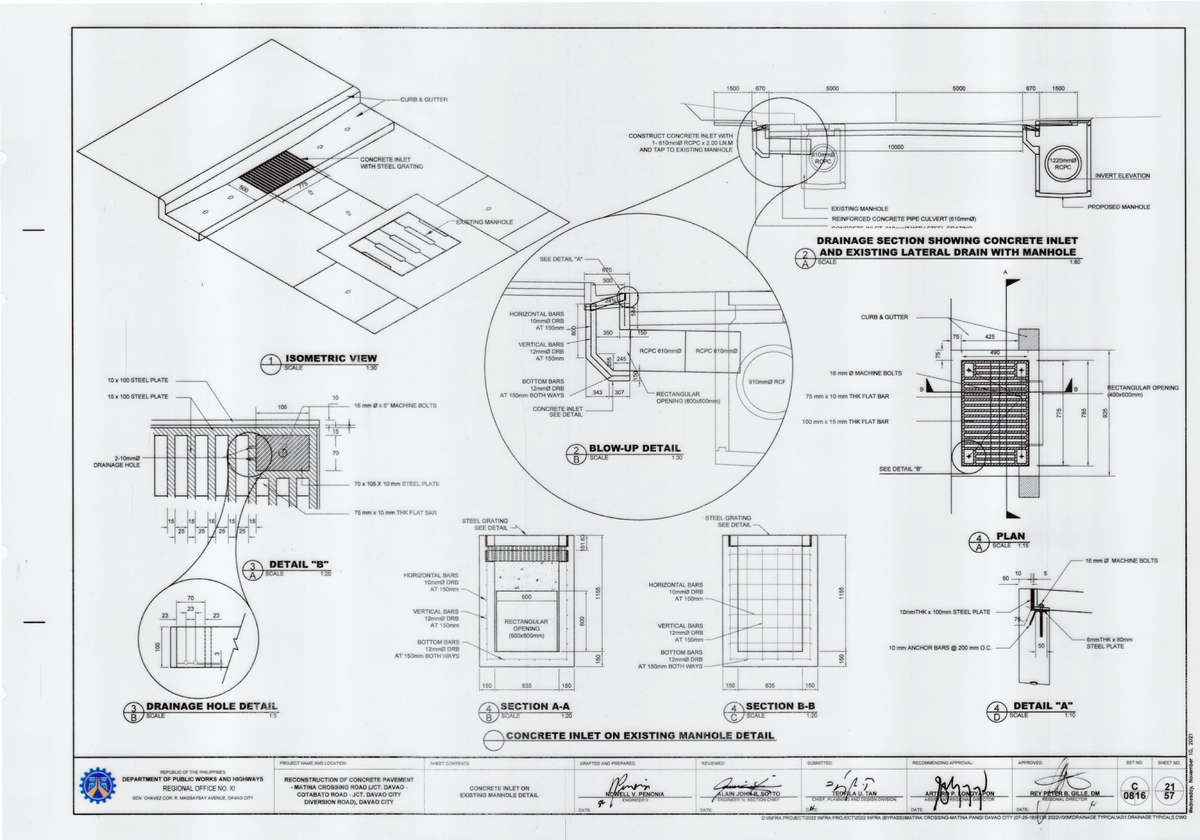 22L00125 PLAN SET 3 estimate from dpwh Civil Engineering Studocu
