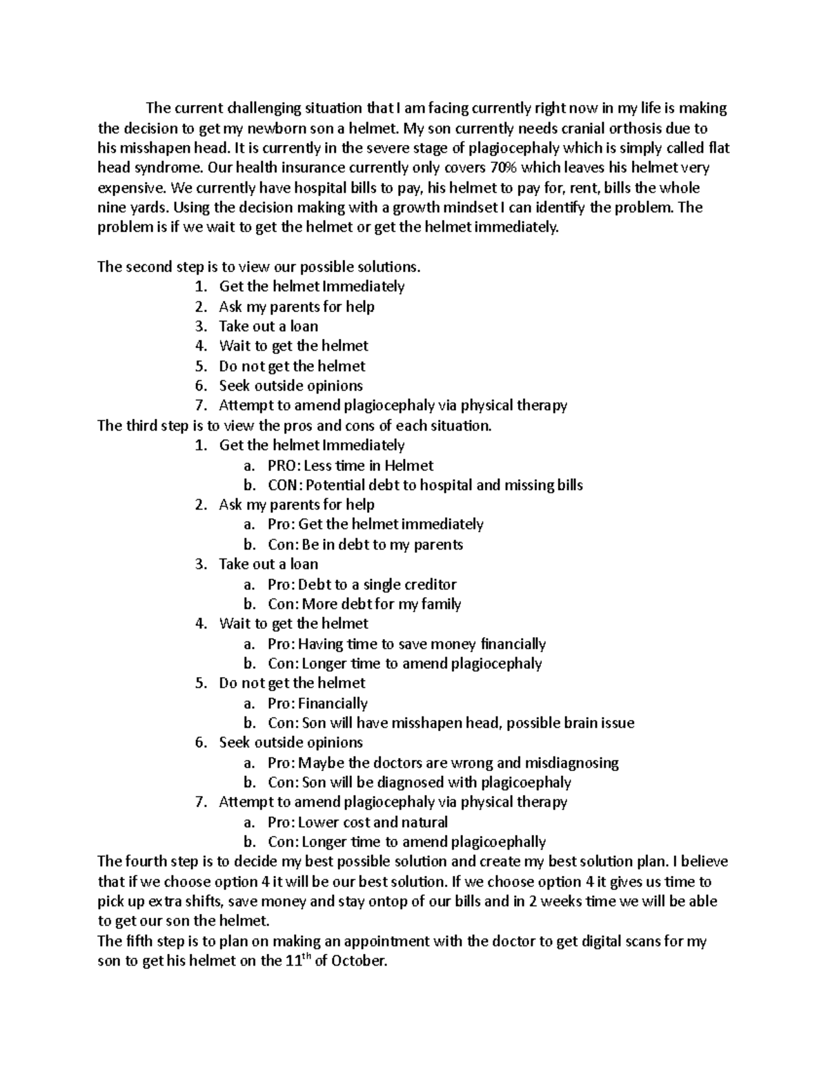 Decision making - time management - The current challenging situation