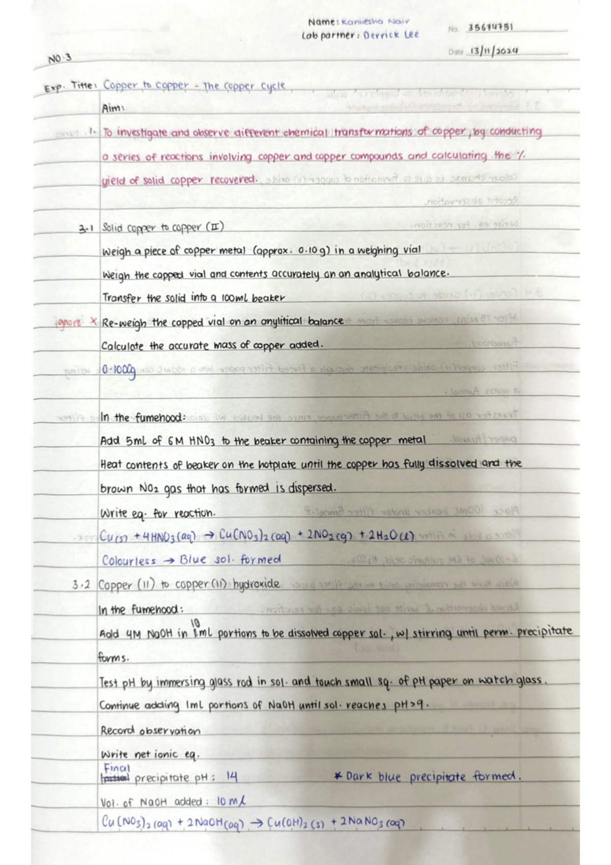 Week 2 Study Notes - Name: Kaniiesha Nair No. 35674751 Lab partner ...