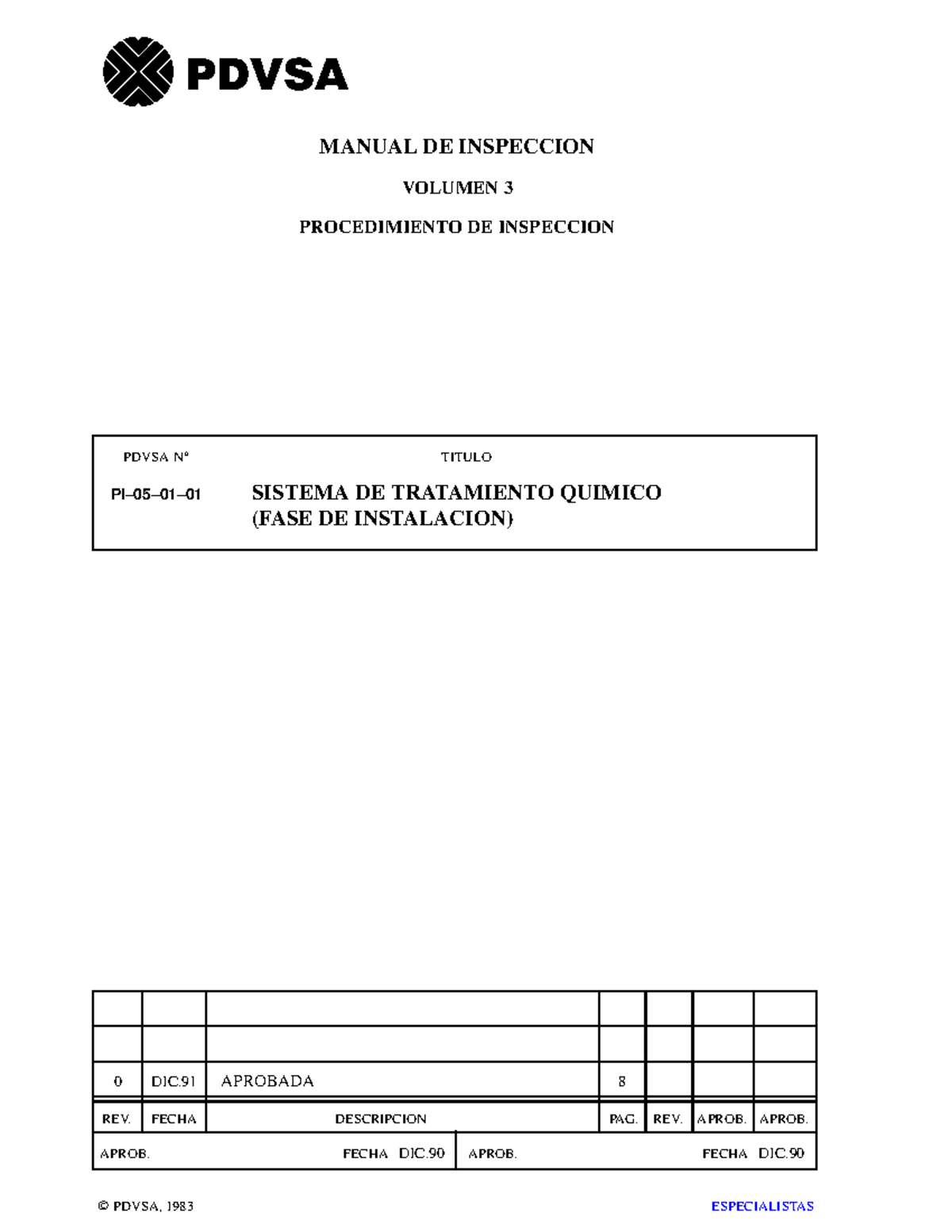 Pi 05 01 01 - Normas Necesarias - PDVSA N° TITULO REV. FECHA ...