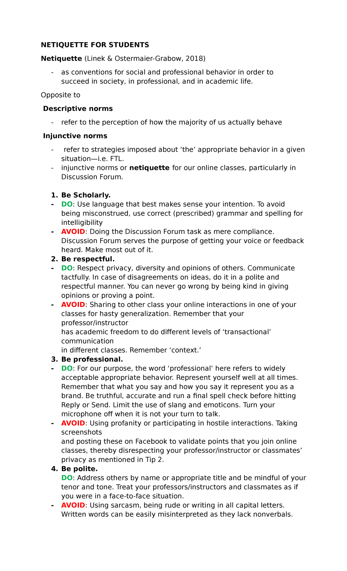 Inbound 4841641516886738494 - NETIQUETTE FOR STUDENTS Netiquette (Linek ...