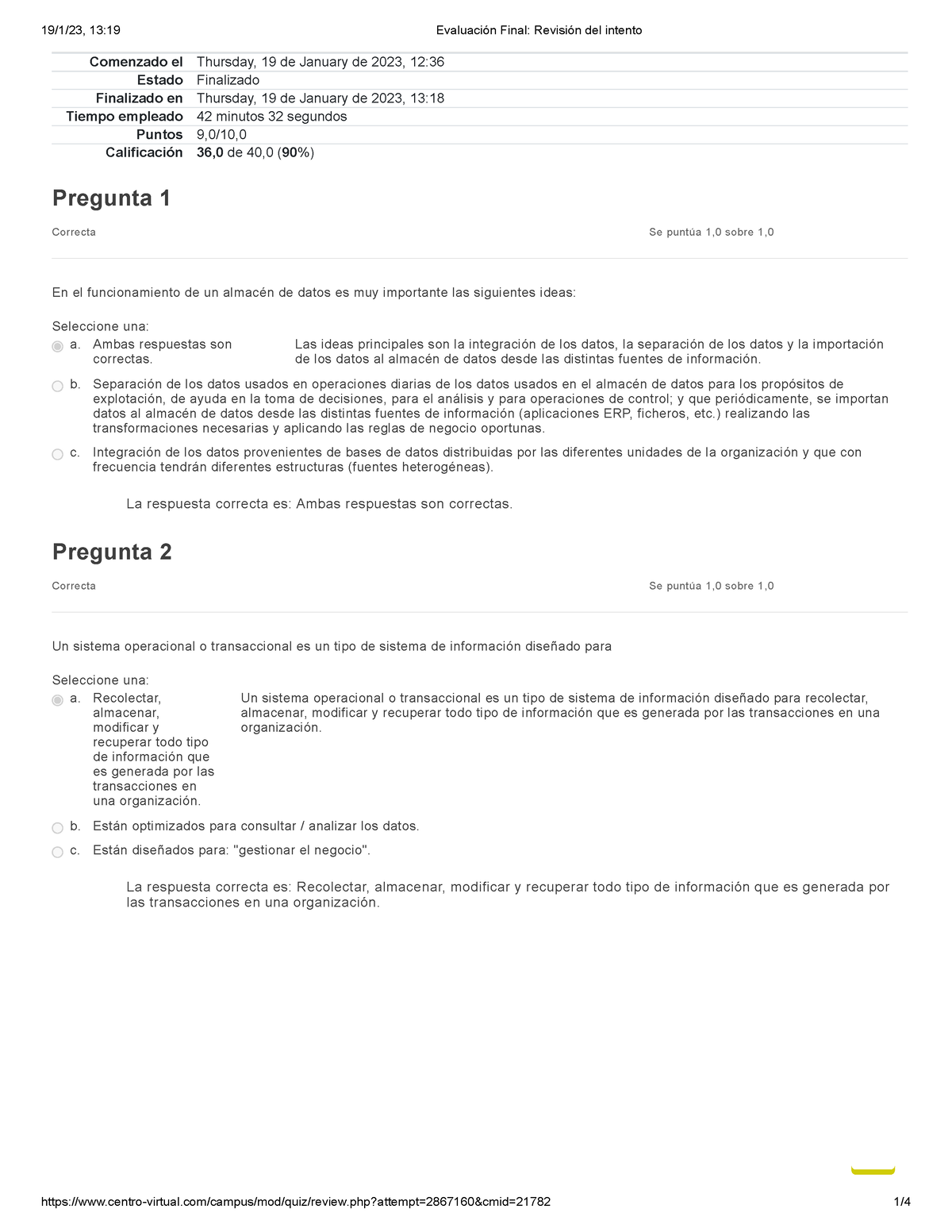 Evaluación Final Revisión Del Intento Intento 1 - Comenzado El Thursday ...