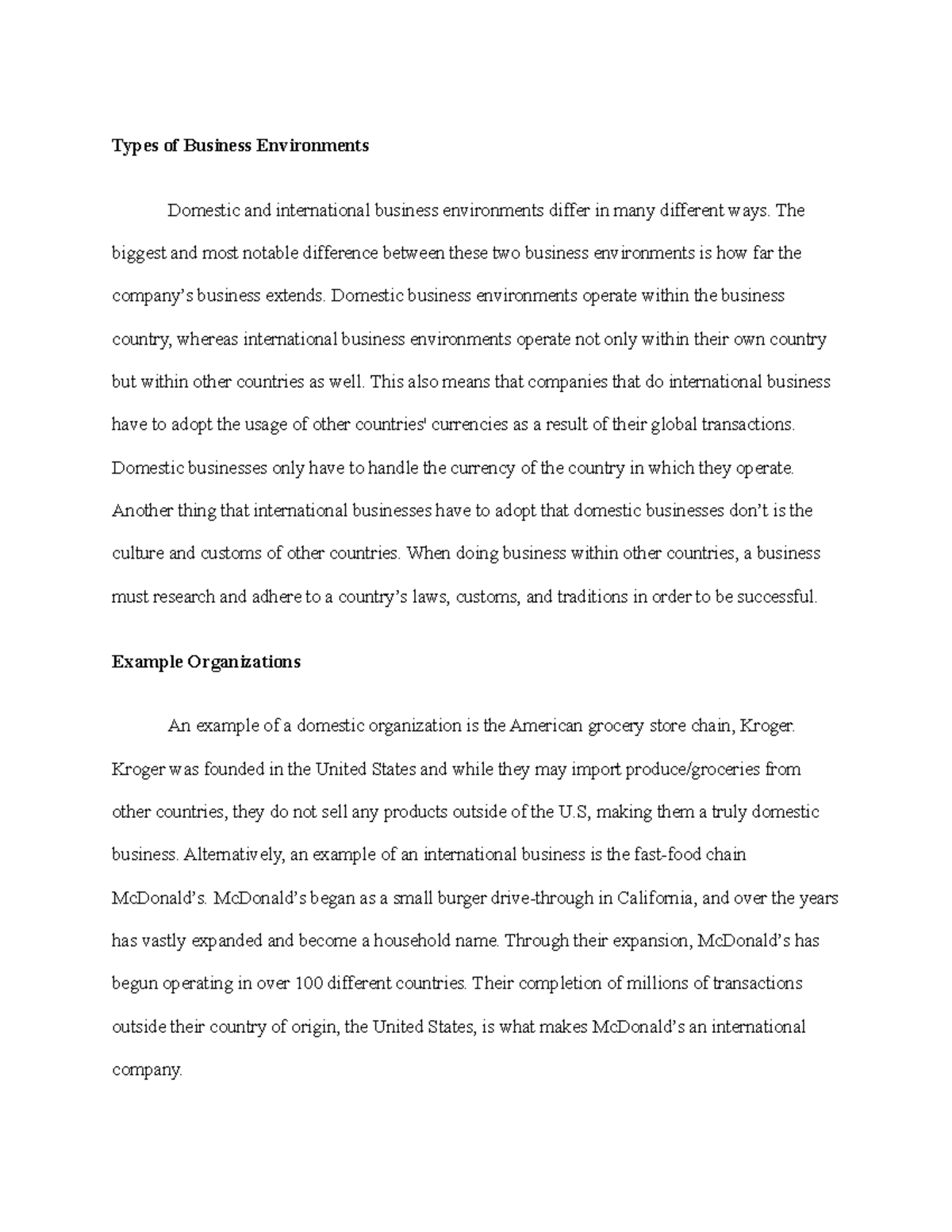 12 Assignment Benefits of Global Expansion Types of Business