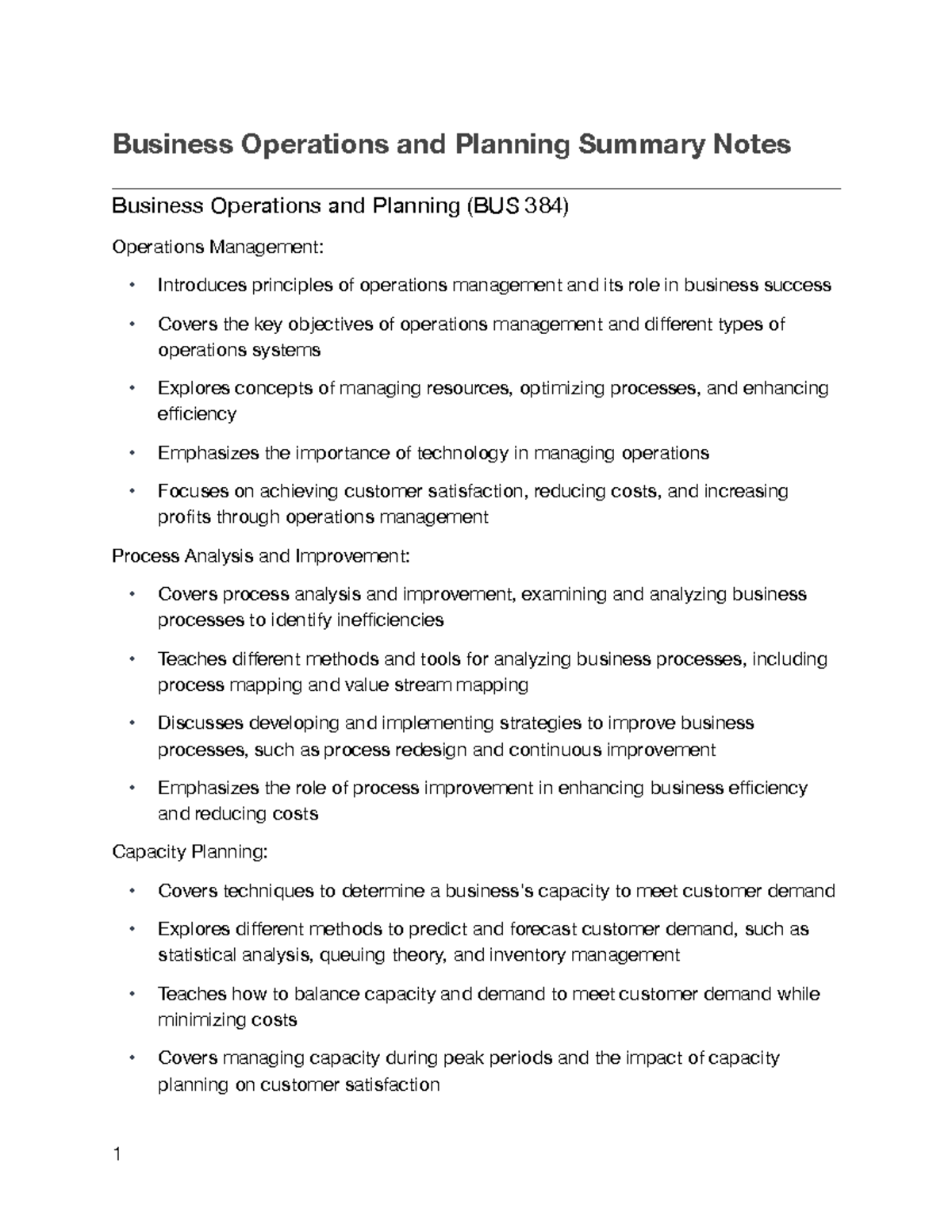 Business Operations and Planning Summary Notes - Zara: Zara is a ...