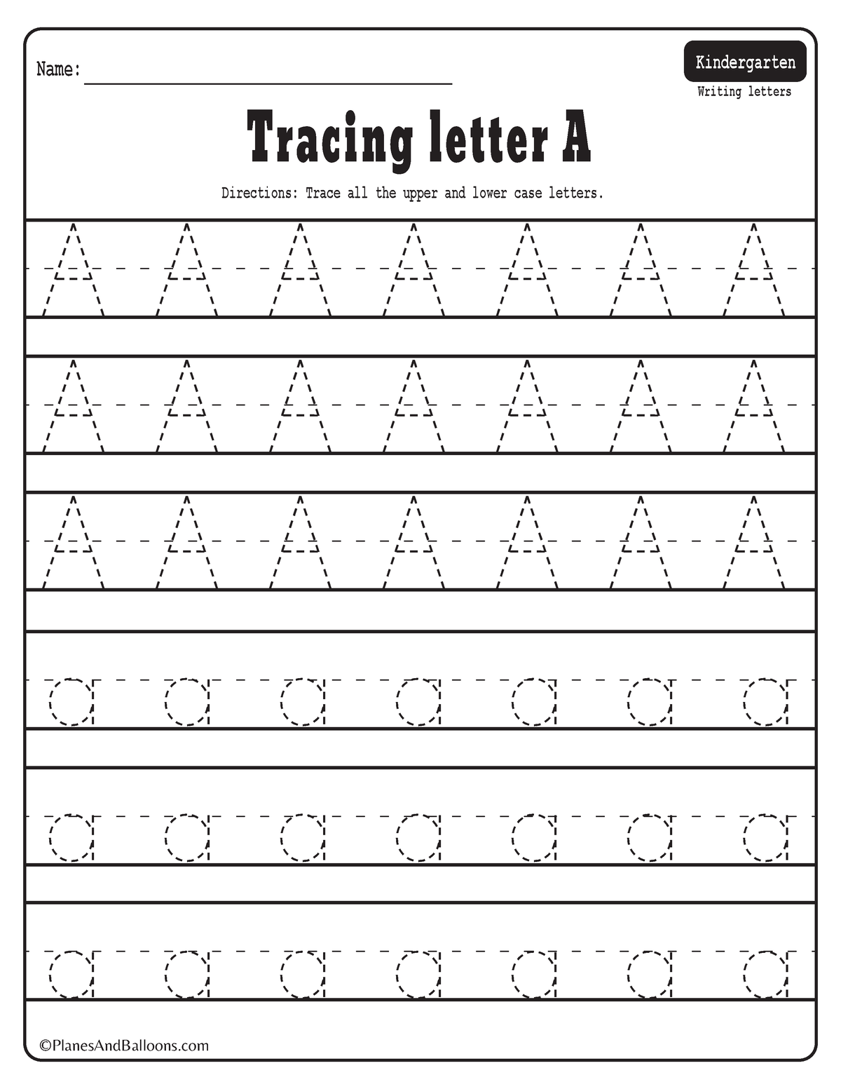 Alphabet tracing worksheets a-z - Directions: Trace all the upper and ...