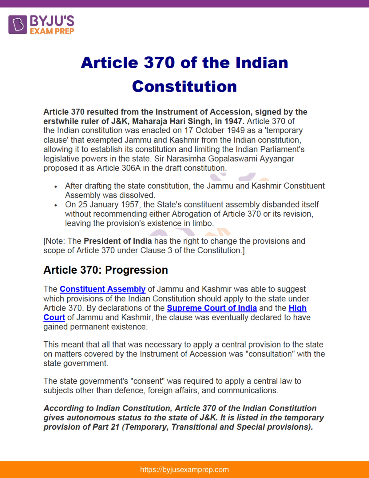 Article 370 Of The Indian Constitution Upsc Notes 51 - Us Hegemony ...