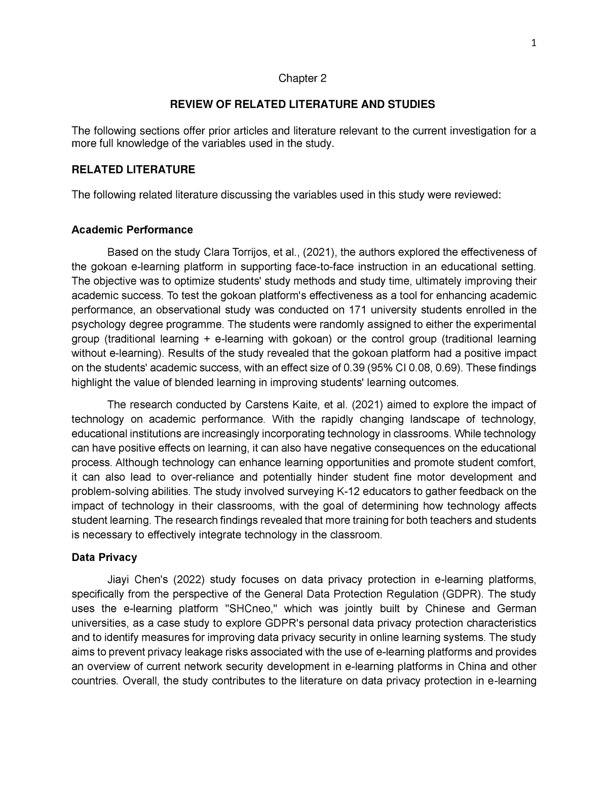 Review related literature - 1 Chapter 2 REVIEW OF RELATED LITERATURE ...