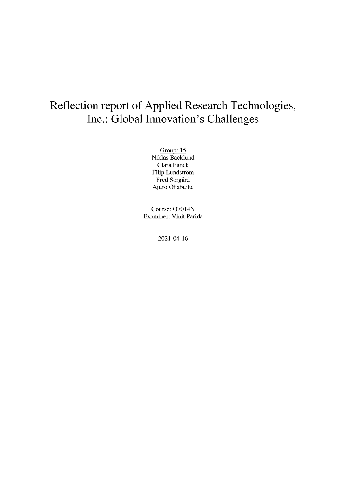 applied research technologies inc case study analysis