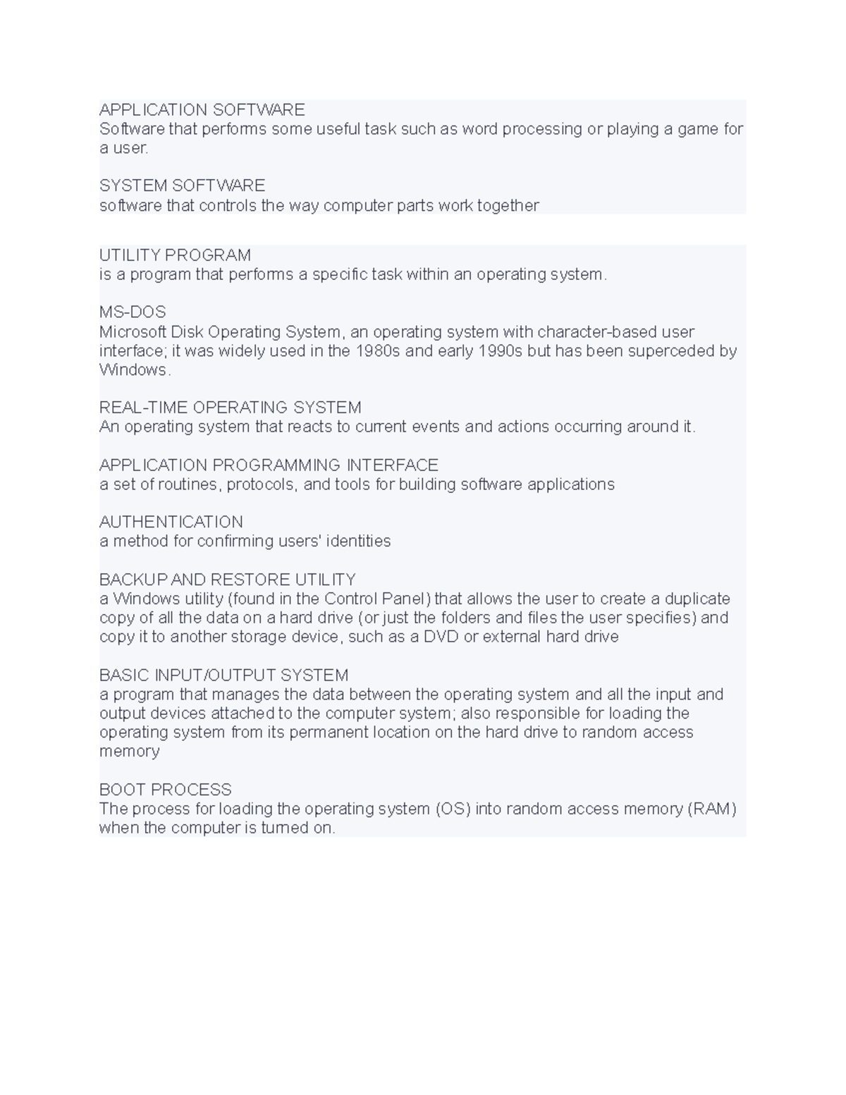 Application Software - notes - APPLICATION SOFTWARE Software that ...